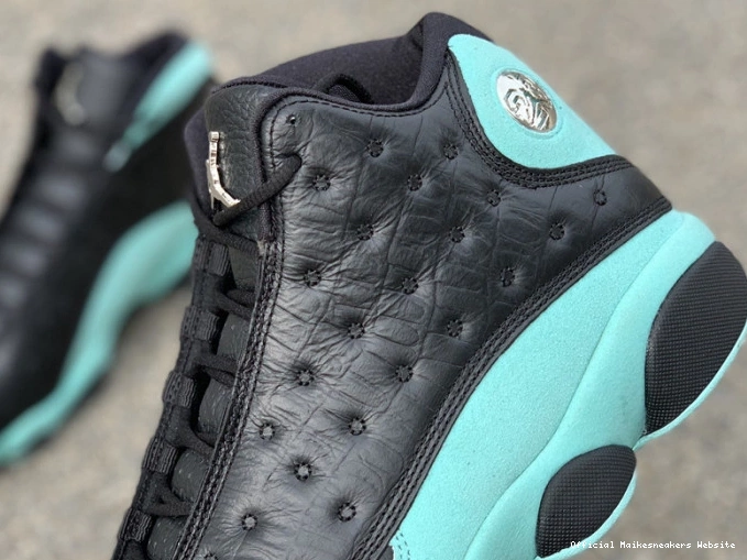 Official Maikesneakers Black 414571-030 Green Jordan Retro 13 Island Air 0729